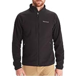 Marmot Men’s Rocklin Full Zip Black Fleece Jacket Size Medium